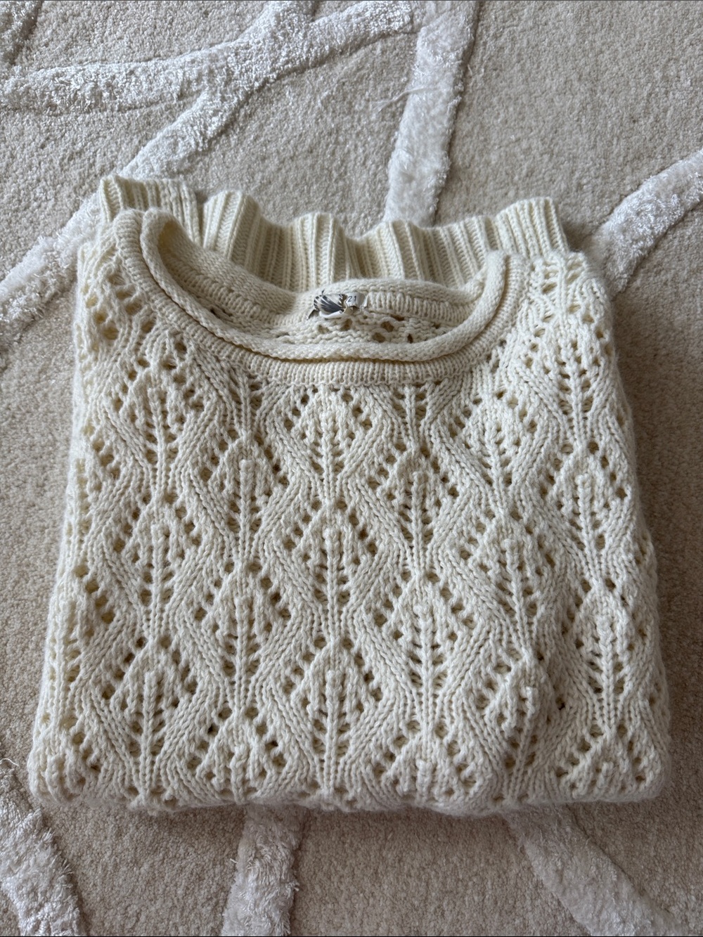 Cream Knit Sweater - Women's Cozy Pullover